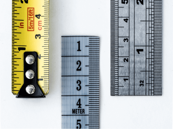 3 differnt types of rulers